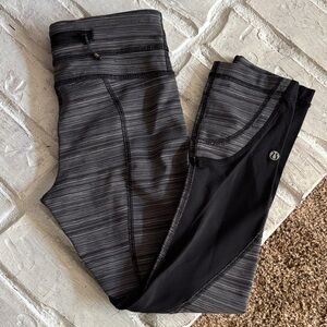 lululemon athletica Black and Gray Leggings
